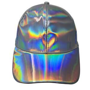Premium Headwear Metallic Strapback Baseball Cap Silver One Size High Quality